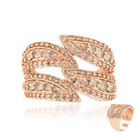 Gouden ring met SI1 Argyle Rose De France Diamanten