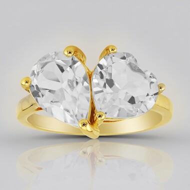 Anello in argento con Topazio Bianco