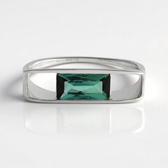 Anello in oro con Tormalina Verde di Benedito