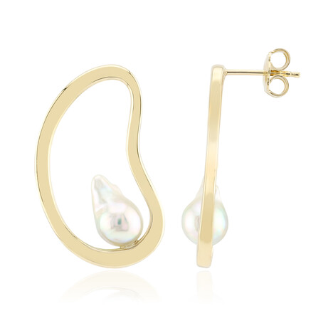 Pendientes en plata con Perla Akoya de platino (TPC)