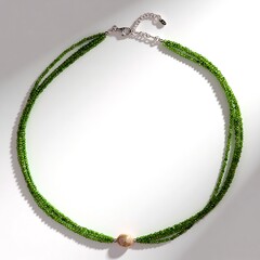 Collana in argento con Perla d'Acqua Dolce Color Crema
