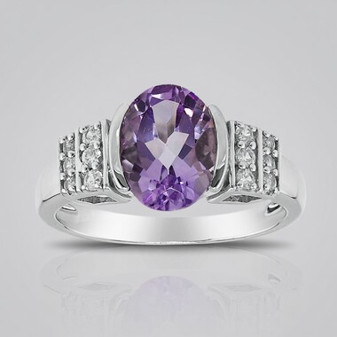 Anillo en plata con Amatista Rosa de Francia