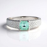 Anello in argento con Smeraldo Color Paraiba