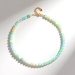 Collier en argent et Agate verte (Adela Silber)