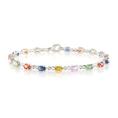 Saphir-Silberarmband