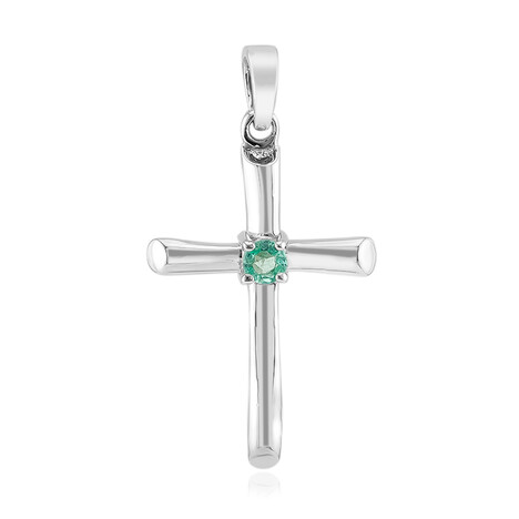 Russischer Smaragd-Silberanhänger