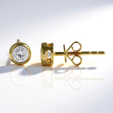 Gouden oorbellen met I1 (H) Diamanten (CIRARI)