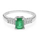 Anillo en plata con Esmeralda de Bahía