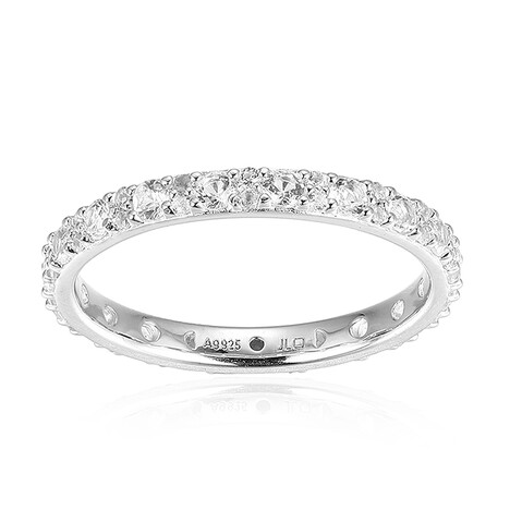 Anillo en plata con Topacio blanco