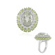 Green Amethyst Silver Ring