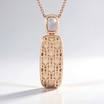 Collana in argento con Calcedonio Bianco (KM by Juwelo)