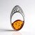 Ciondolo in argento con Ambra Baltica Cognac (dagen)