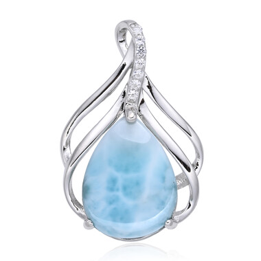 Larimar-Silberanhänger