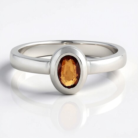 Anello in argento con Zaffiro Tramonto