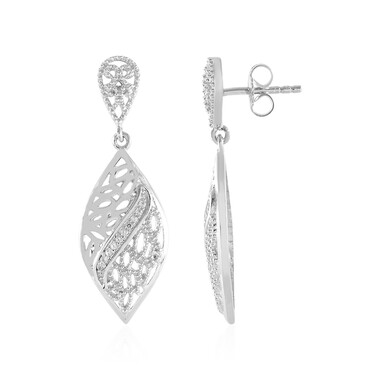 Orecchini in argento con Topazio Bianco