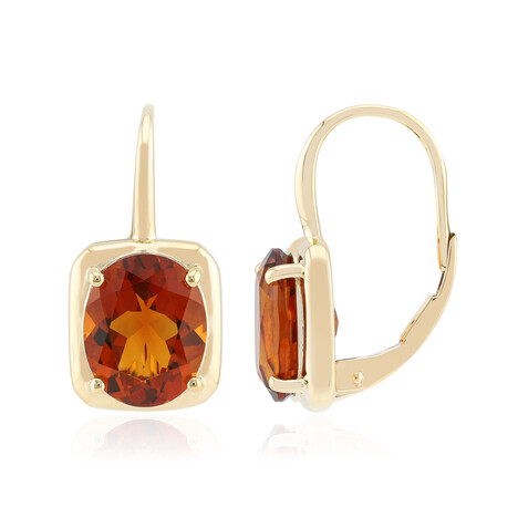 Pendientes en oro con Citrino de Madeira (de Melo Gold)