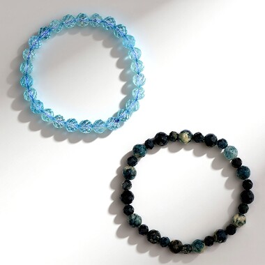 Bracelet et Topaze bleu ciel