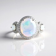 Anello in argento con Opale di Welo
