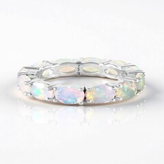 Anello in argento con Opale di Welo