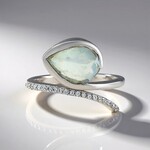 Anello in argento con Opale Paraiba