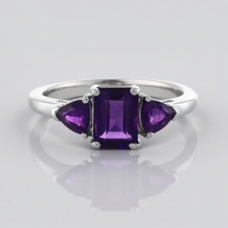 Bague en argent et Améthyste de Zambie