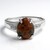 Anello in argento con Ossidiana Mogano