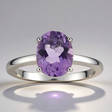 Anillo en plata con Amatista