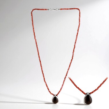 Collier en argent et Quartz Dinosaure