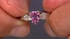 Anillo en plata con Turmalina cuprífera rosa