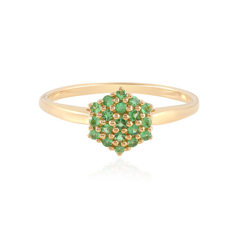 Anello in argento con Tsavorite della Tanzania