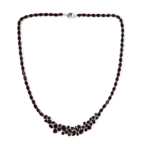 Collana in argento con Granato Mozambico