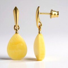 Orecchini in argento con Ambra Milky Baltica