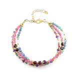 Bracciale in argento con Granato Mozambico (Riya)