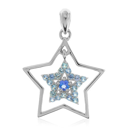 Tansanit-Silberanhänger