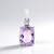 Ciondolo in argento con Ametista Rose de France