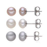 Orecchini in argento con Perla d'Acqua Dolce Argentata