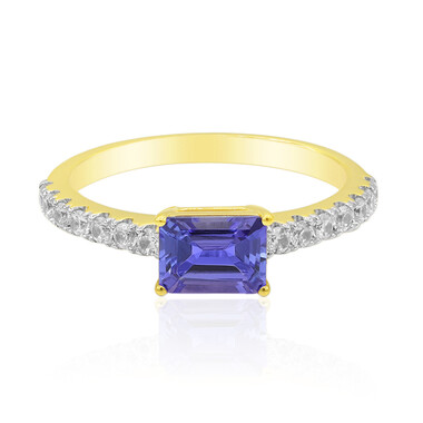 Anello in oro con Tanzanite AAA (Adela Gold)