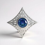 Mystic Blue Topaz Silver Pendant (MONOSONO COLLECTION)