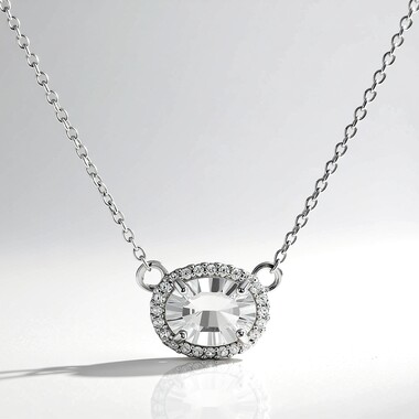 White Topaz Silver Necklace