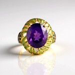 Anello in argento con Ametista (Adela Silber)