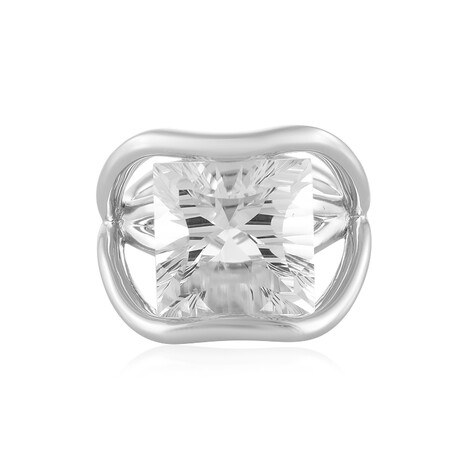 White Quartz Silver Ring