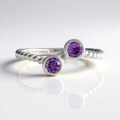 Anello in argento con Ametista Rose de France