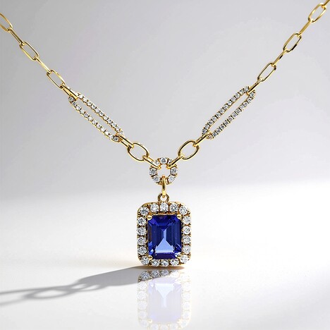 Collana in oro con Tanzanite AAA (CIRARI)