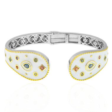 Brazalete en plata con Zafiro azul (Dallas Prince Designs)