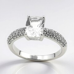 Anello in argento con Danburite