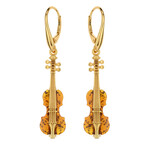 Pendientes en plata con Ámbar báltico cognac (dagen)