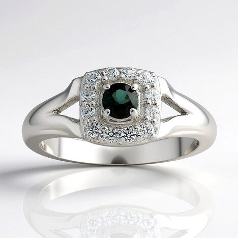 Anello in argento con Indicolite (Pallanova)