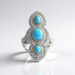 Anello in argento con Turchese Sleeping Beauty (Dallas Prince Designs)