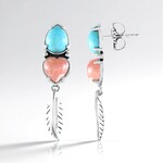 Boucles d'oreilles en argent et Turquoise (Desert Chic)