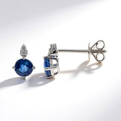 Orecchini in oro con Zaffiro Ceylon Blu